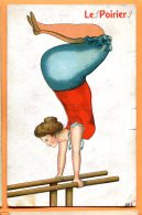 ALB473, Barres Parallèles , Humour, Comic, Femme , Le Poirier, 464, Circulée 1910 - Gymnastik