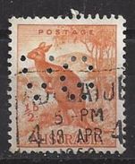 Australia 1937-56 1.1/2d (o) Perfin VG - Perforiert/Gezähnt