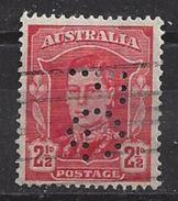 Australia 1942-49 2.1/2d (o) Perfin FG - Perforiert/Gezähnt