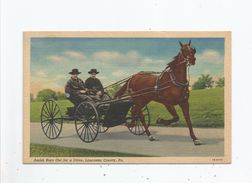 AMISH BOYS OUT FOR A DRIVE LANCASTER COUNTY PA - Lancaster