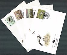 MALAWI WWF, Oiseaux,Yvert 489/92.  Complet 4 Enveloppes 1er Jour, FDC.  1987 - Andere & Zonder Classificatie