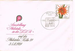 26040. Entero Postal BERLIN (Alemania DDR)  1989. Flowers, Flores. Feuerzauber - Buste - Usati