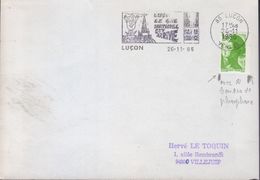 Lettre Timbre Avec Variété 1,90 Liberté Roulette Vert, 2 Bandes De Phosphores De Chaque Coté Du Timbre - Storia Postale