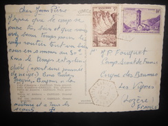 Andorre Français Carte De Canillo 1958 Pour Les Vignes - Covers & Documents