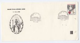 1982 Karlovy Vary EVENT COVER ROSE Flower LIDICE WWII Stamps  Czechoslovakia Roses Flowers - Cartas & Documentos