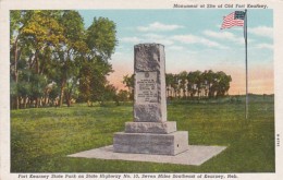 Nebraska Fort Kearney State Park Old Fort Kearney Monument Curteich - Kearney