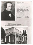 X572 Torre Del Greco (Napoli) - Villa Delle Ginestre Ove Visse Giacomo Leopardi - Versi Del Poeta / Viaggiata 1956 - Torre Del Greco
