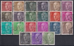 ESPAÑA 1955/56 Nº 1143/1163 PAPEL MATE USADO (REF. 01) - Oblitérés