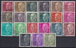 ESPAÑA 1955/56 Nº 1143/1163 PAPEL MATE USADO (REF. 02) - Varietà E Curiosità