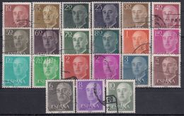 ESPAÑA 1955/56 Nº 1143/1163 PAPEL MATE USADO (REF. 03) - Usati