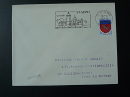 14 Calvados St Sever Abbatiale 1968 - Flamme Sur Lettre Postmark On Cover - Abadías Y Monasterios