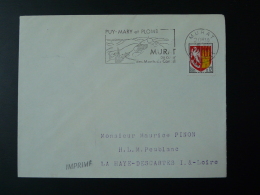 15 Cantal Murat Puy Mary Volcan Volcano 1966 - Flamme Sur Lettre Postmark On Cover - Volcanos