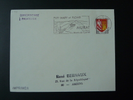 15 Cantal Murat Puy Mary Volcan Volcano 1965 - Flamme Sur Lettre Postmark On Cover - Volcanos