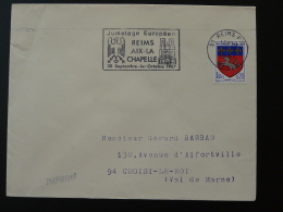 51 Marne Reims Jumelage Aix La Chapelle Cathedrale 1967 - Flamme Sur Lettre Postmark On Cover - Mechanical Postmarks (Advertisement)