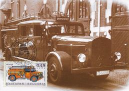 CARTE MAXIMUM - MAXICARD - MAXIMUMKARTE - MAXIMUM CARD - BULGARIE - CAMION DE POMPIER DE 1934 - Usati