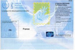 COUPON-REPONSE INTERNATIONAL (F) - CN 01 - Validité 31.12.2021 - Antwoordbons