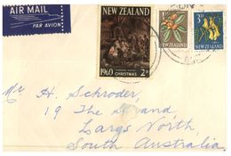 (225) New Zealand Cover - Christmas Stamps - 1960 (2 Covers) 1 With Seal At Back - Covers & Documents
