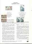 6 NOTICES Philatéliques D' ANDORRE (n°1 à 6) Avec 14 Timbres Neufs  Correspondants ...1978.....à Voir - Unused Stamps