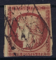 France: Yv Nr  6a Carmin Clair Obl./Gestempelt/used - 1849-1850 Cérès