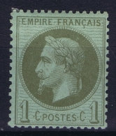 France: Yv Nr 25 MH/* Falz/ Charniere  1870 - 1863-1870 Napoléon III. Laure