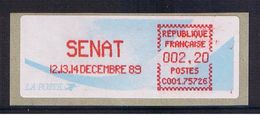 ATM-LSA- CROUZET-  SENAT, 2.20 ,12/ 13/ 14 DECEMBRE 1989- Code Bureau C001.75726 - 1981-84 Types « LS » & « LSA » (prototypes)