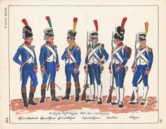 Planche Aquarellee 15 Eme Regiment D'infanterie Légère 1804 1805 - Uniforms