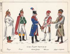 Planche Aquarellee Troupes Francaises Campagne 1794 1795 - Uniforms