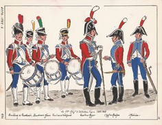 Planche Aquarellee 15 Eme Regiment Infanterie Légère 1804 1805 - Uniforms