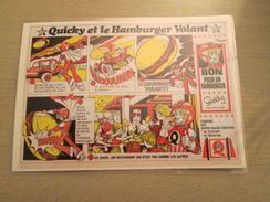 QUICKY ET LE HAMBURGER VOLANT  Pour Collectionneurs ... PUBLICITE POUR LES FAST FOOD QUICK Page De Revue Des Années 70 P - McDonald's