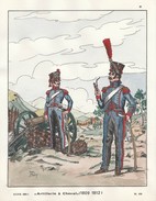 Planche Aquarellee Artillerie A Cheval 1809 1812 - Uniforms