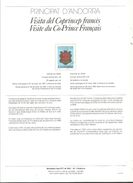 9 NOTICES Philatéliques D' ANDORRE (n°1 à 8) SANS  Timbres   Correspondants .1987 .......à Voir - Storia Postale