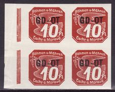 Böhmen Und Mähren 1939 Mi 51  MNH** Block Of 4 - Unused Stamps