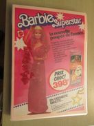 MATTEL  BARBIE SUPERSTAR -  Pour  Collectionneurs ... PUBLICITE  Page De Revue Des Années 70 Plastifiée Par Mes Soins , - Barbie