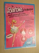 MATTEL  BARBIE BALLERINE   -  Pour  Collectionneurs ... PUBLICITE  Page De Revue Des Années 70 Plastifiée Par Mes Soins - Barbie