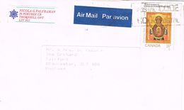 26057. Carta Aerea THORNHILL (Ontario) 1988 To England - Brieven En Documenten