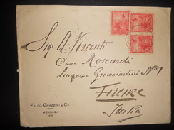 Argentine Lettre De Mendoza 1901 Pour Firenze - Storia Postale