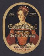 Etiquette De Whisky écossais "Queen Mary I".  Superbe ! - Whisky