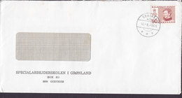 Greenland SPECIALARBEJDERSKOLE I GRØNLAND, GODTHÅB Nuuk 1975Cover Brief 90 Øre Margrethe II Cz. Slania Stamp - Cartas & Documentos