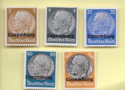 2 SCANNERS - TIMBRES - STAMPS - LUXEMBOURG - TIMBRES NEUFS DE ALLEMAGNE AVEC SURCHARGE NOIR LUXEMBURG - 1940-1944 German Occupation