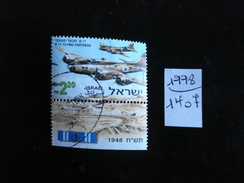 Israel - Année 1998 - B17 Flying Fortress - Y.T.1407 - Oblitéré - Used - Gestempeld. - Oblitérés (avec Tabs)