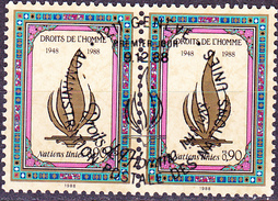 UN Genf  Geneva Geneve - Menschenrechte (MiNr: 171) 1988 - Gest Used Obl - Oblitérés