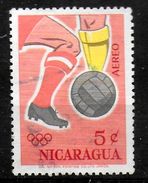 NICARAGUA   PA 496  Oblitere    Jo 1964  Football Soccer Fussball - Oblitérés
