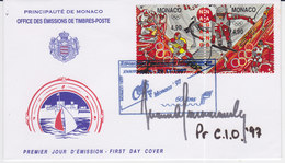 Monaco97, Premier Jour Signé Juan Antonio SAMARANCH (1710/02) - Hiver 1998: Nagano