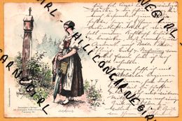 Litho - Schapbach - Femme - Parapluie - Croix - J. ELCHIEPP'S - SCHWARZWALDPOSTKARTE - 1900 - Todtmoos Vers Baden Baden - Bad Rippoldsau - Schapbach