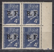 FRANCE 1944 - BLOC DE 4 TP N° 14 / LYON / NEUFS** / B60 - Libération