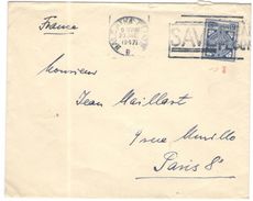 IRLANDA - IRELAND - Irlande - EIRE - 1947 - 3 + Flamme SAVE - Viaggiata Da Baile Átha Cliath Per Paris, France - Storia Postale