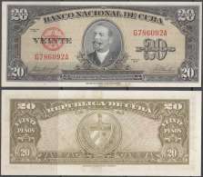 1958-BK-230 CUBA 20$ 1958. ANTONIO MACEO. UNC. MANCHAS DE IMPRENTA. - Kuba