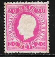 Portugal, Scott # 40 Mint Hinged King Luiz, 1884, CV$325.00, Thin And Emboss Separation - Neufs