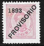 Portugal, Scott # 92 Perf 11 1/2 Mint Hinged King Luiz, Overprinted Provisorio And 1893, 1893, CV$110.00, Thin - Unused Stamps