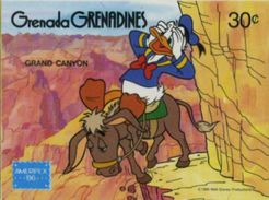 GRENADA GRENADINES 1986 Ameripex Disney Donkey 30c IMPERF. [non Dentelé Geschnitten No Dentado Non Dentellato - Asini